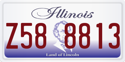 IL license plate Z588813
