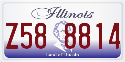 IL license plate Z588814