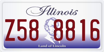IL license plate Z588816
