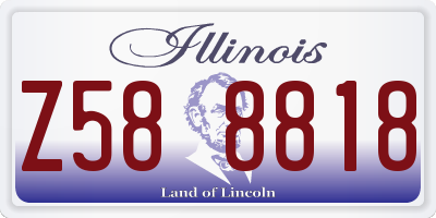 IL license plate Z588818