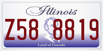 IL license plate Z588819