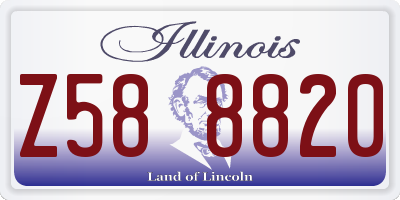 IL license plate Z588820