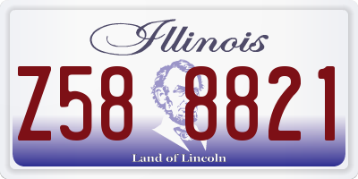 IL license plate Z588821