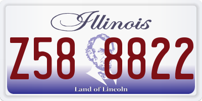 IL license plate Z588822