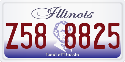 IL license plate Z588825