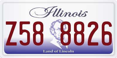 IL license plate Z588826