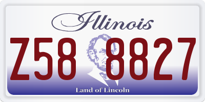 IL license plate Z588827