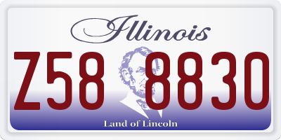 IL license plate Z588830