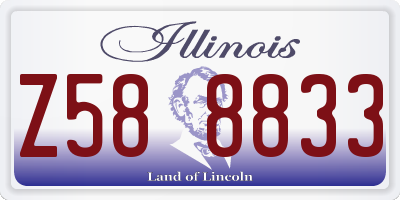 IL license plate Z588833