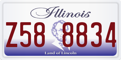 IL license plate Z588834