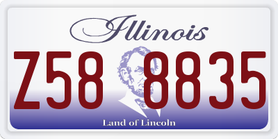 IL license plate Z588835