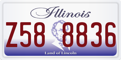 IL license plate Z588836