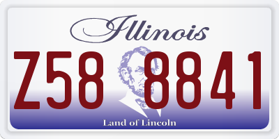 IL license plate Z588841