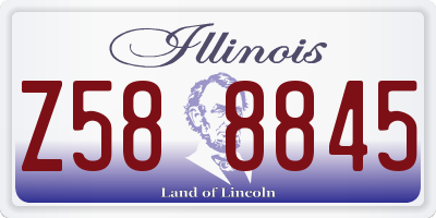 IL license plate Z588845