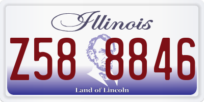 IL license plate Z588846