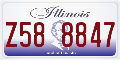 IL license plate Z588847