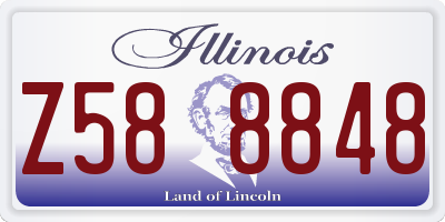 IL license plate Z588848