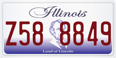 IL license plate Z588849