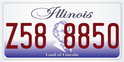 IL license plate Z588850