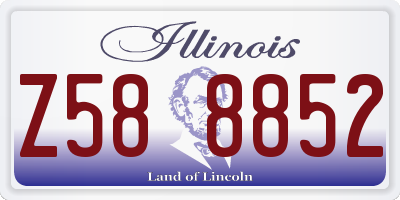 IL license plate Z588852