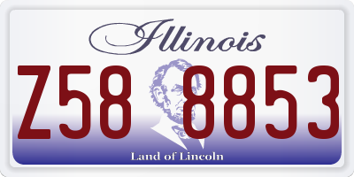 IL license plate Z588853