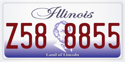 IL license plate Z588855