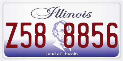 IL license plate Z588856