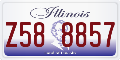 IL license plate Z588857