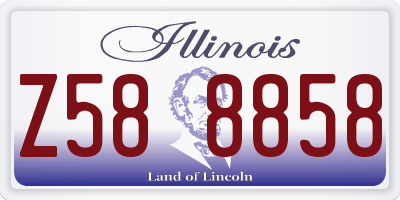 IL license plate Z588858