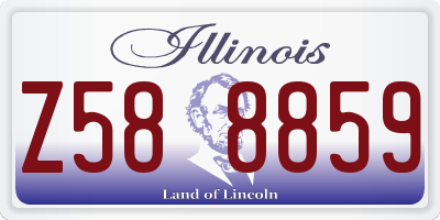 IL license plate Z588859