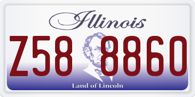 IL license plate Z588860