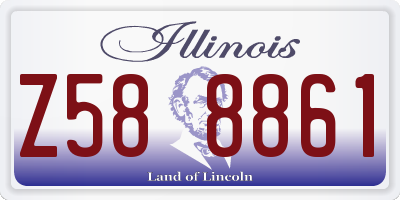 IL license plate Z588861