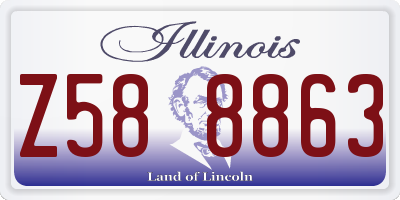 IL license plate Z588863