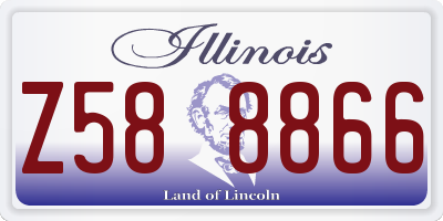 IL license plate Z588866