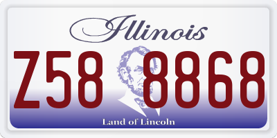 IL license plate Z588868
