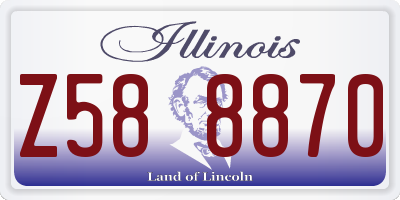 IL license plate Z588870