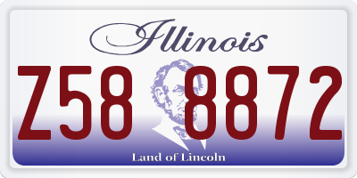 IL license plate Z588872