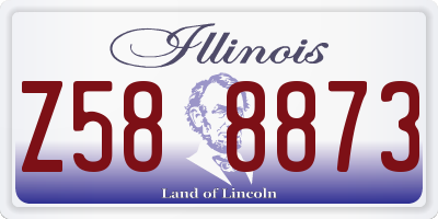 IL license plate Z588873