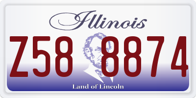 IL license plate Z588874