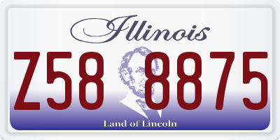 IL license plate Z588875