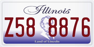 IL license plate Z588876