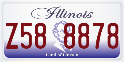 IL license plate Z588878