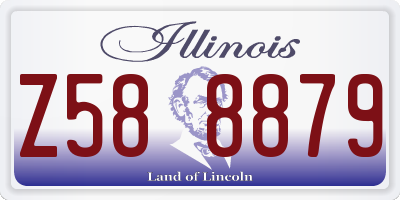 IL license plate Z588879