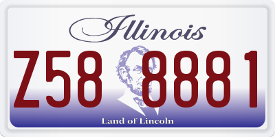 IL license plate Z588881