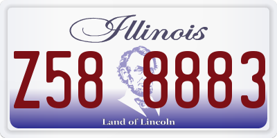 IL license plate Z588883