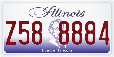 IL license plate Z588884