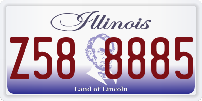 IL license plate Z588885