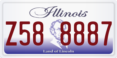 IL license plate Z588887