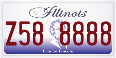 IL license plate Z588888