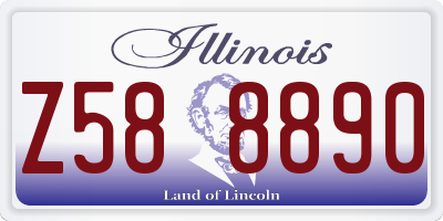 IL license plate Z588890